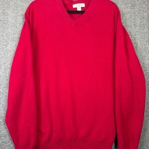 Men’s Turnberry Cashmere Red Sweater size Large soft preppy
